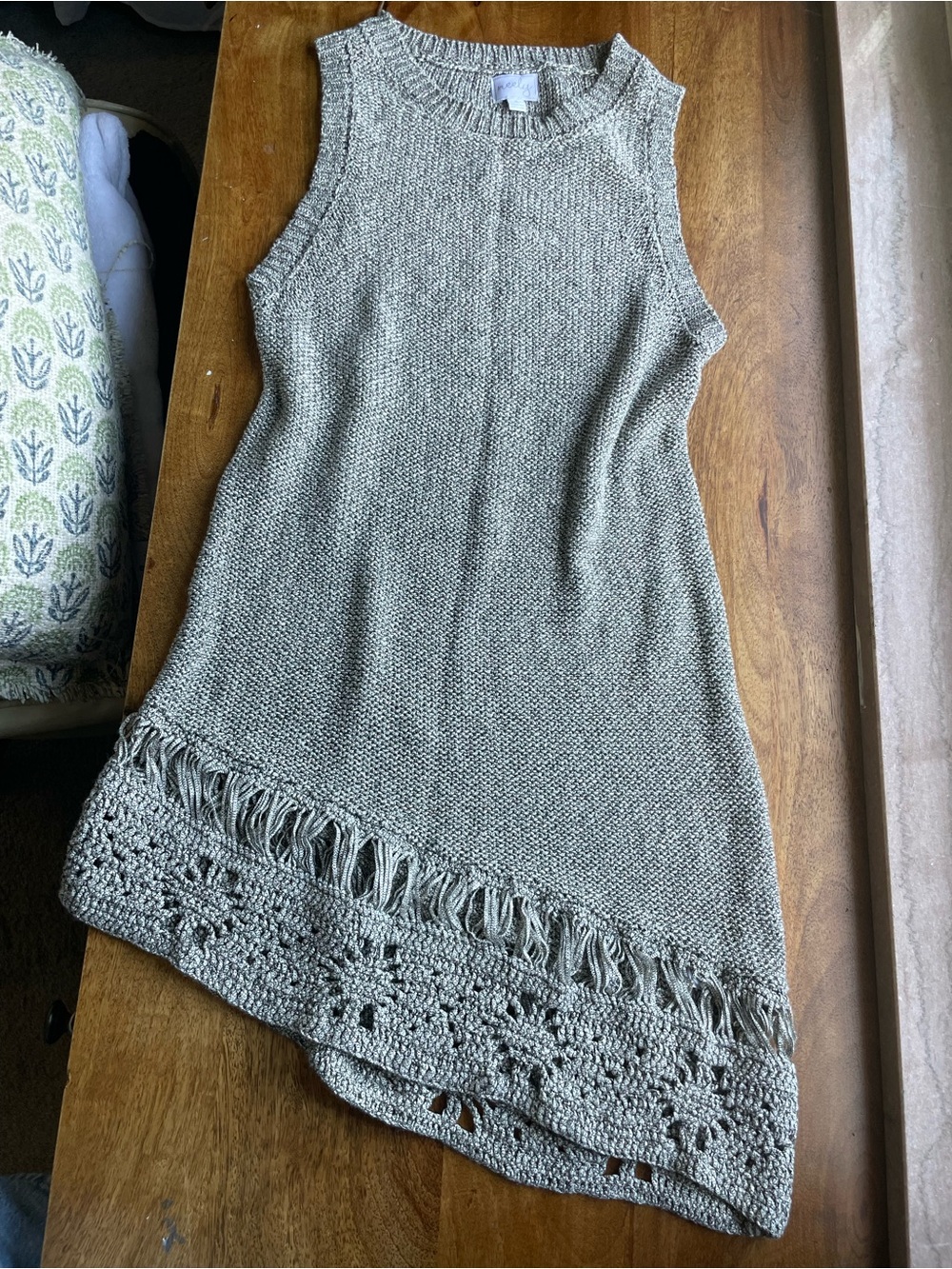 Gorgeous Knit Dress with Crochet Hem